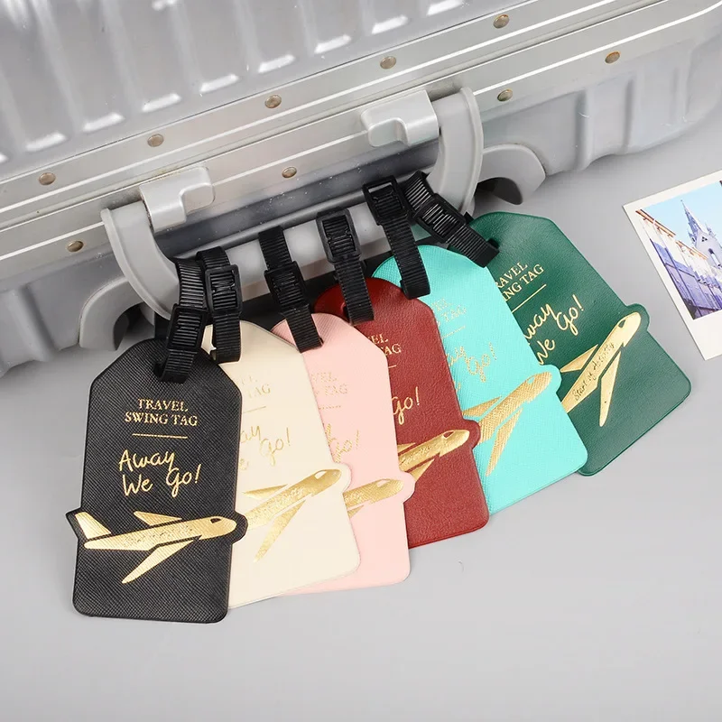 Travel Accessories Logo - Portable Travel Luggage Tag PU Leather