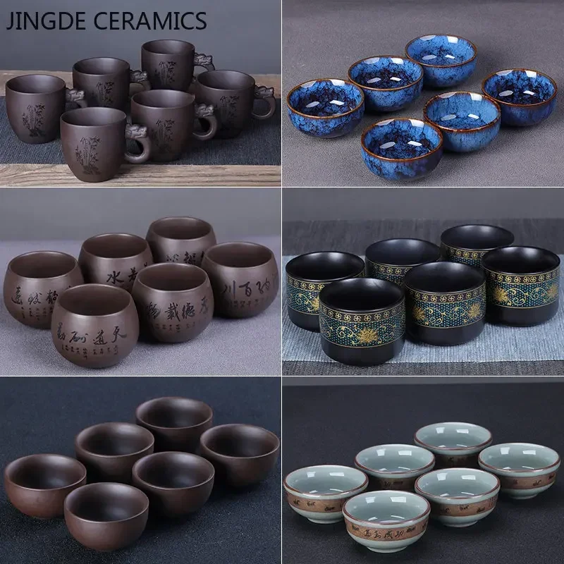 Travel Accessories Kit - 6pcs Chinese Handmade Purple Clay Tea