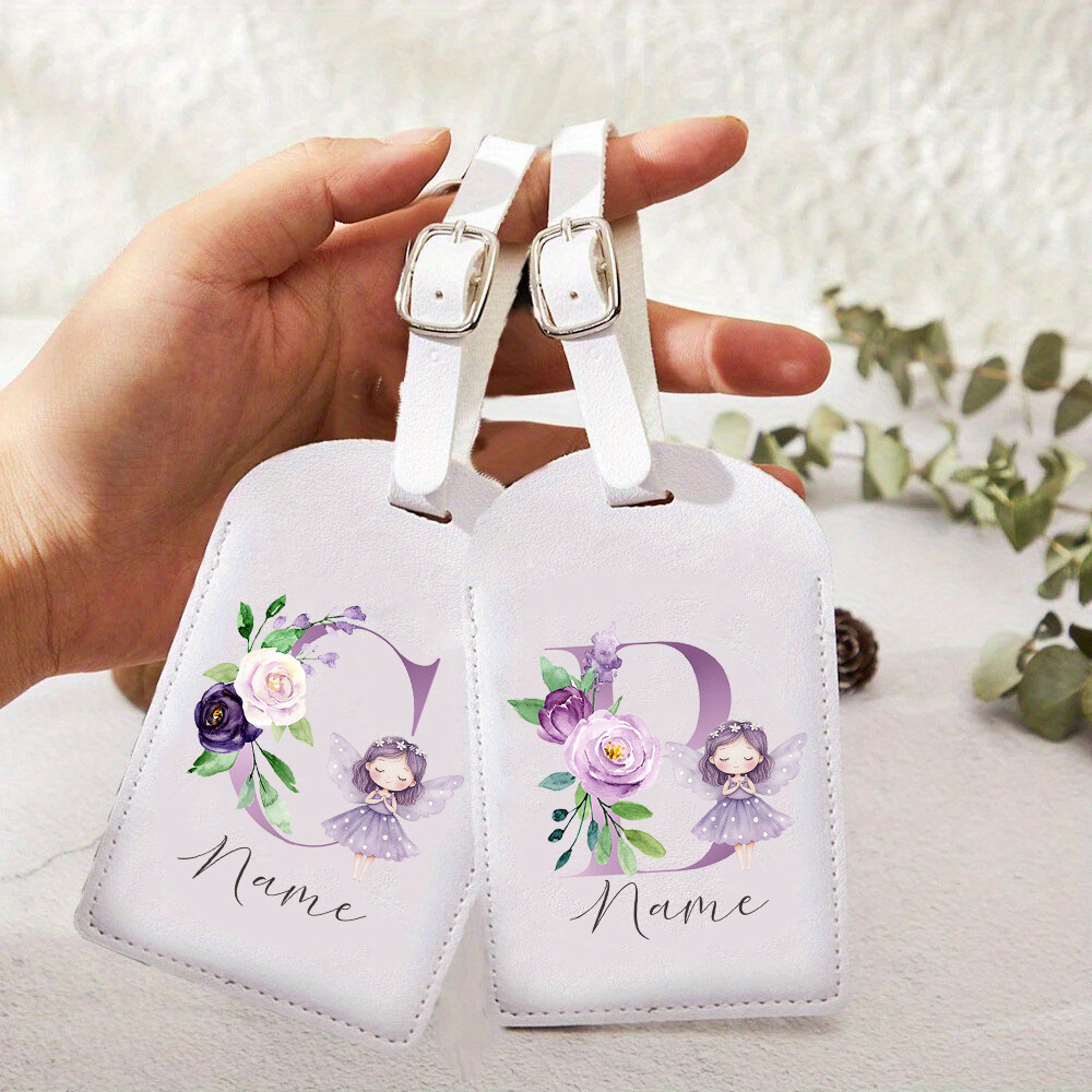 Travel Accessories Unique - Personalized PU Luggage Tag, Flower Fairy