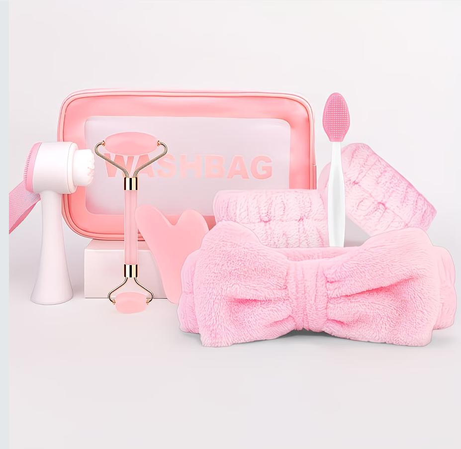 Travel Router Accessories - 8-Piece Light Luxury Facial Care Set