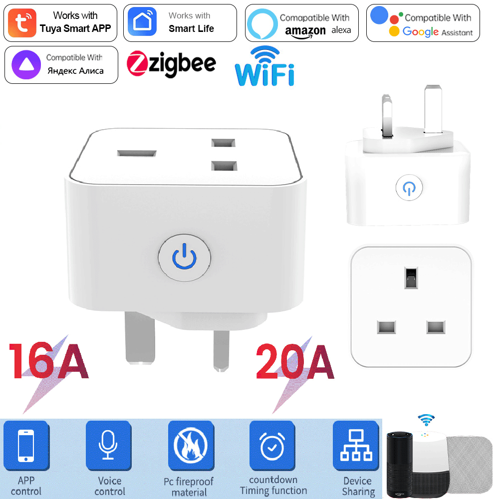 Tuya Smart Socket 16A/20A WiFi - Travel Accessories Uk incelemesi ve fiyatı