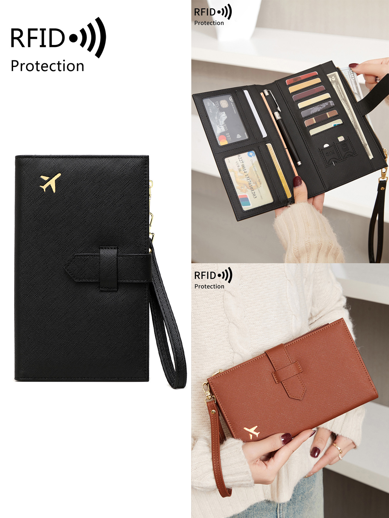 Fashionable PU leather airplan - Travel Accessories Rfid incelemesi ve fiyatı