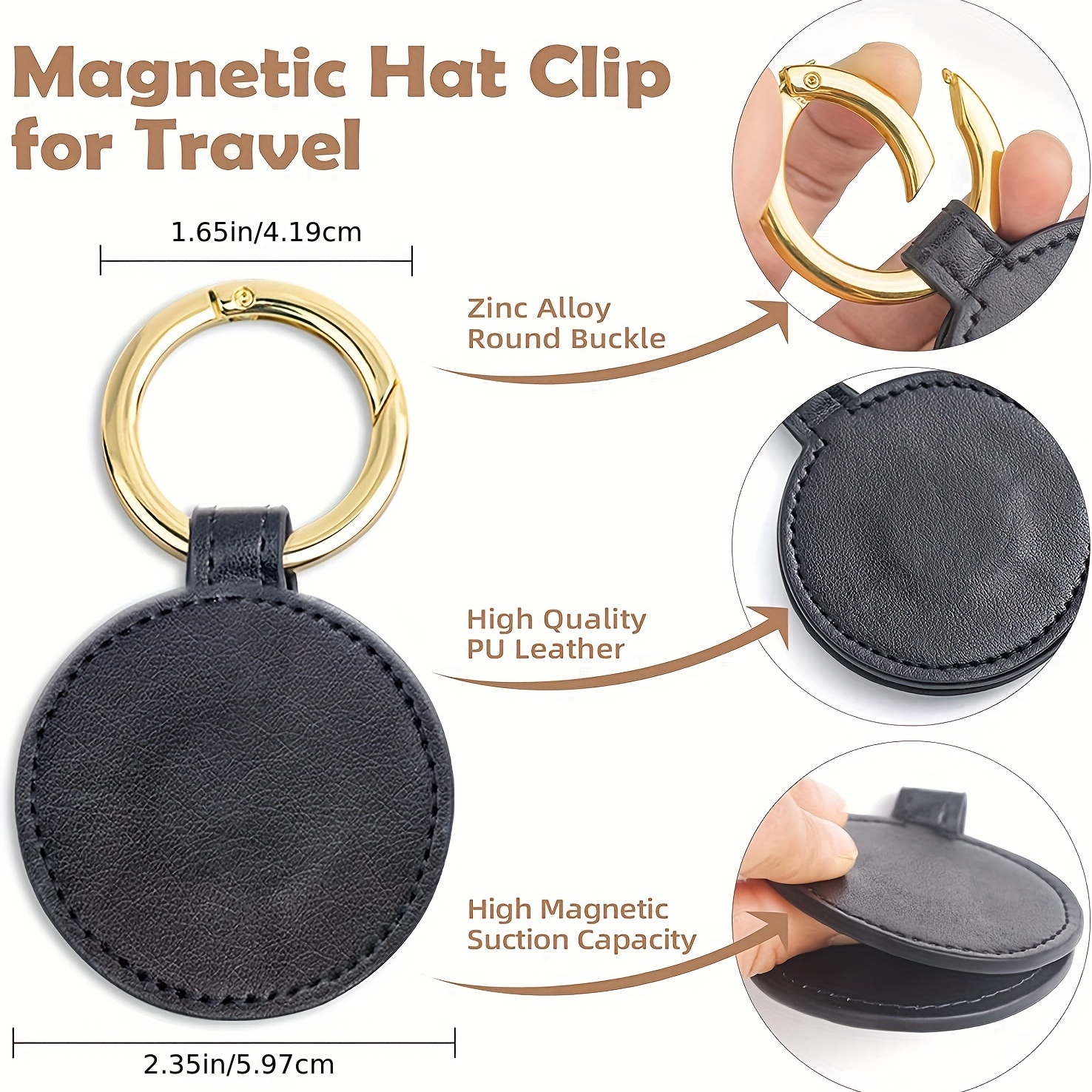 1PC Magnetic Hat Clip On Bag H - Travel Accessories Logo incelemesi ve fiyatı