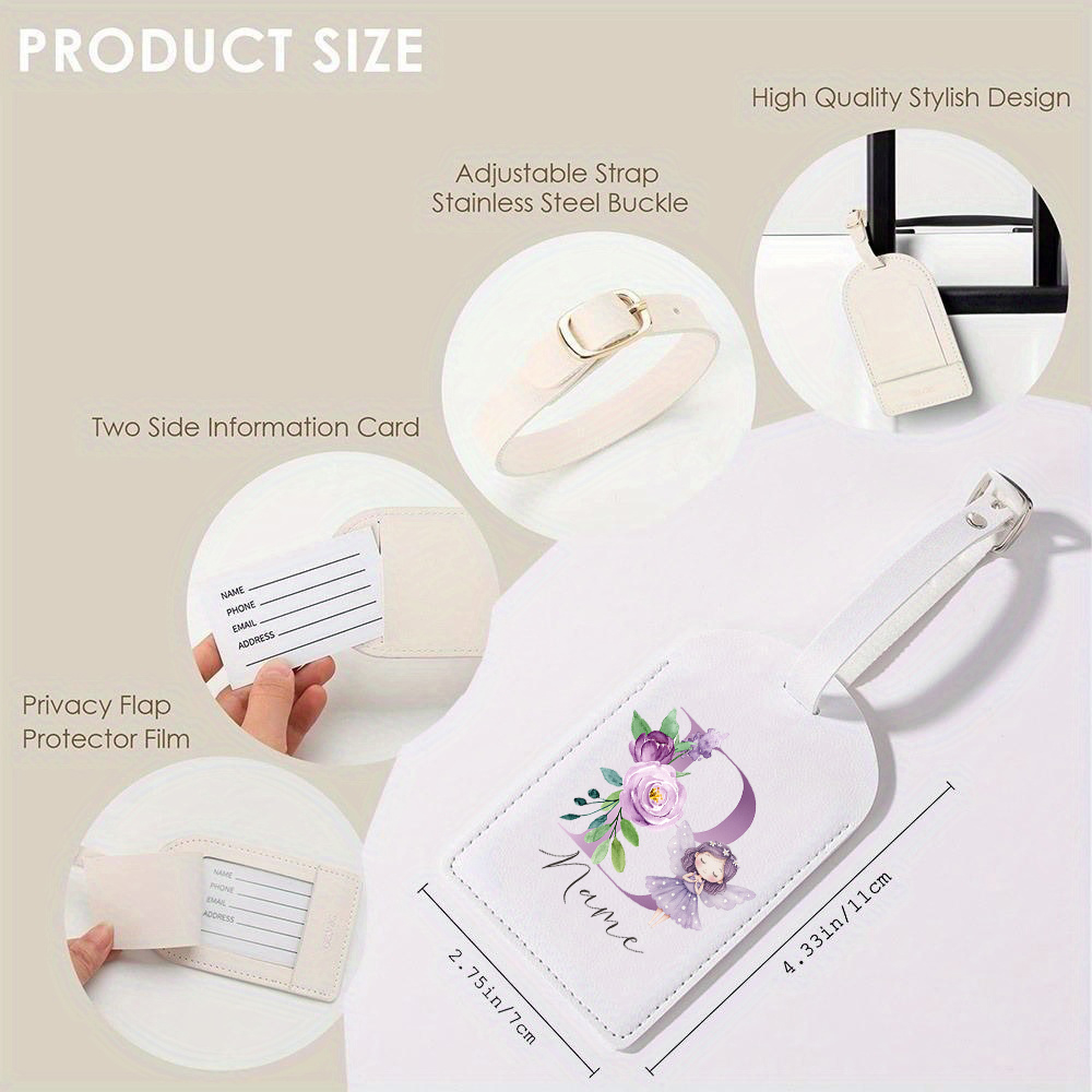 Personalized PU Luggage Tag, F - Travel Accessories Unique incelemesi ve fiyatı