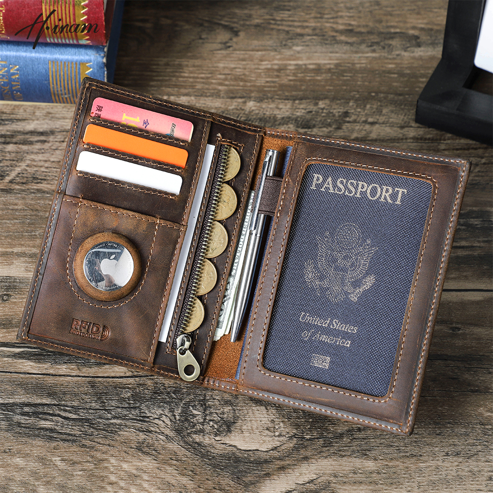 Genuine Cow Leather Passport H - Travel Accessories Rfid incelemesi ve fiyatı