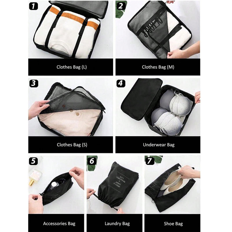9Pcs Travel Organizer Bags Sui - Travel Accessories Needed incelemesi ve fiyatı