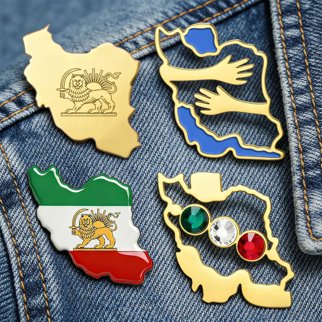Dawapara Iran Map Shape Brooch - Travel Accessories Kit incelemesi ve fiyatı