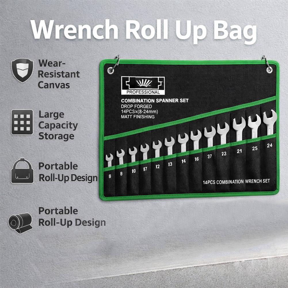 14 Pockets Roll Up Wrench Tool - Travel Router Accessories incelemesi ve fiyatı